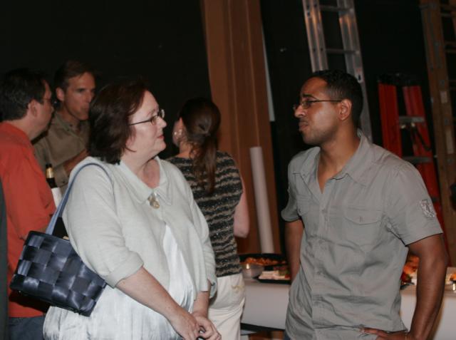 Karen Holland and board member Carleton Smith